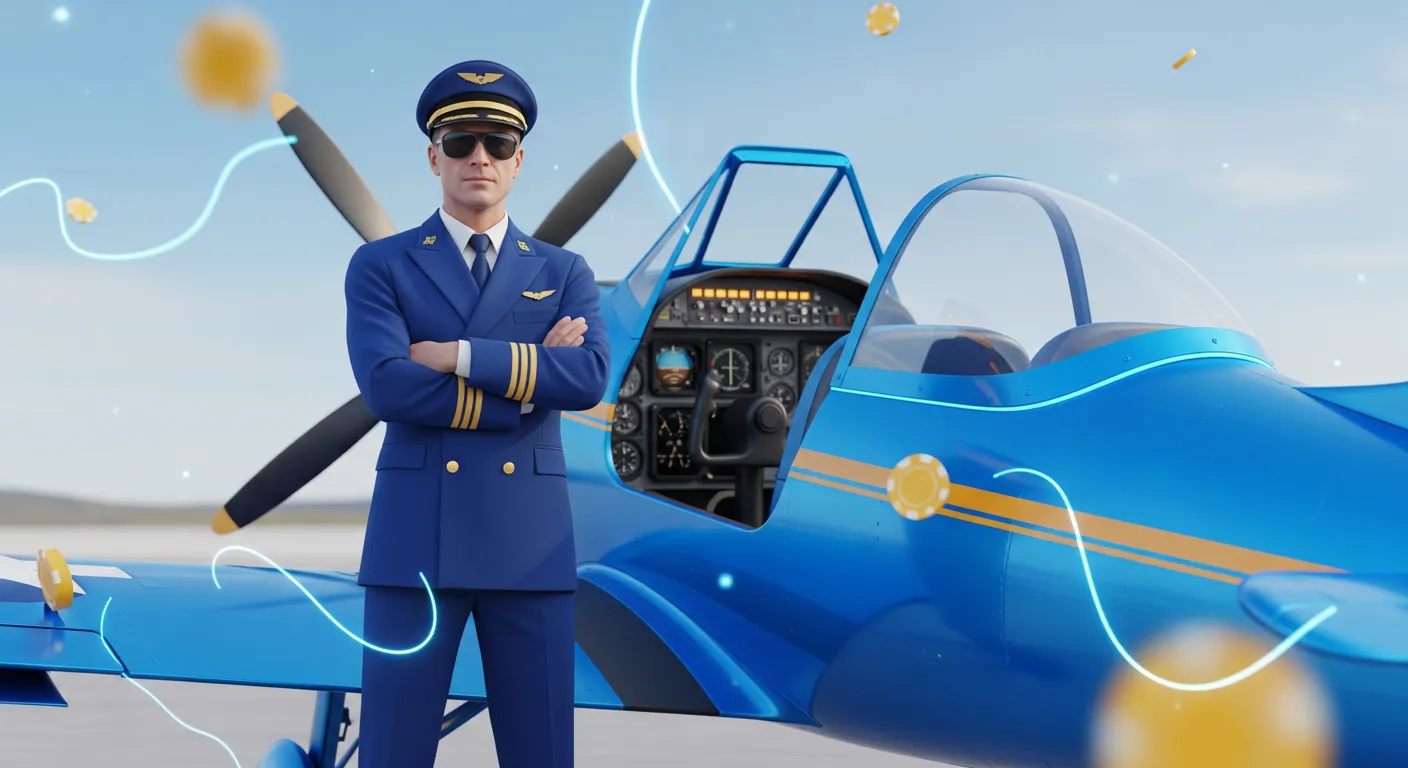 Aviator crash game round in progress with a rising multiplier line and a plane icon